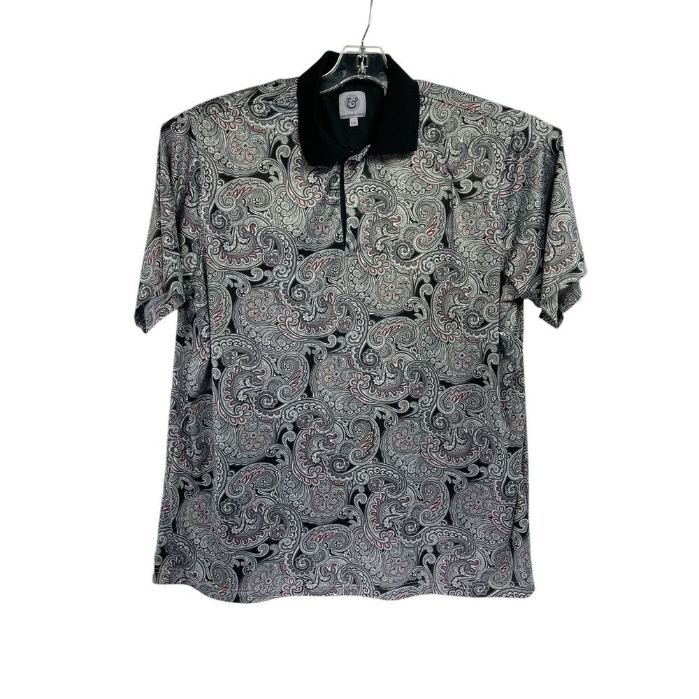 Kilburne & Finch Men's Sz  XXL‎ Multicolored Paisley Golf Polo Shirt (D5) EUC